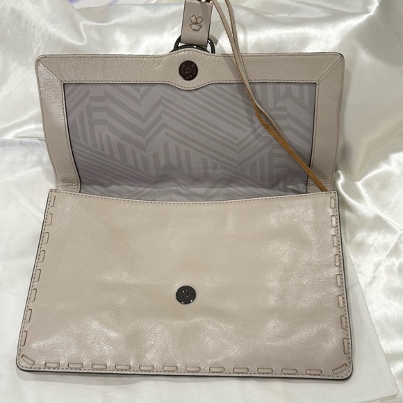 Rebecca Minkoff Darling Shoulder Bag Crossbody Clutch Leather Cream Boho Western - Picture 3 of 16